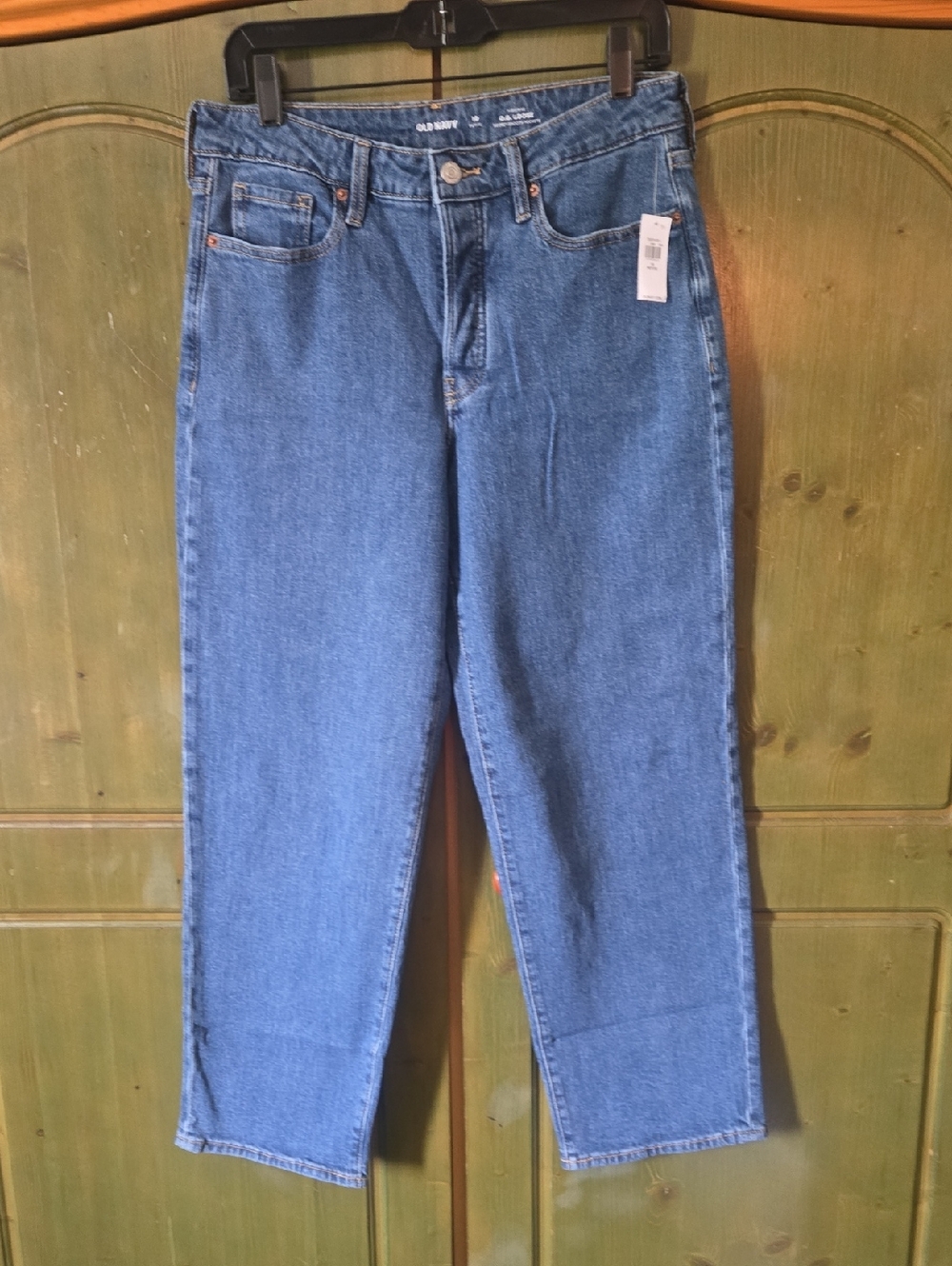 Old Navy 10 petite High Rise O.G. LOOSE NEW Buttoned Fly